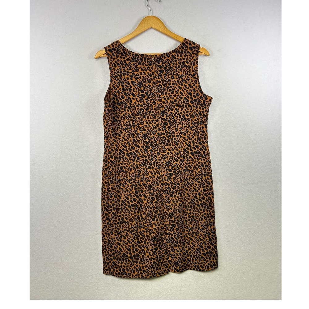 Kathie Lee Collection Sleeveless‎ Leopard Print Sheath Dress Size 10